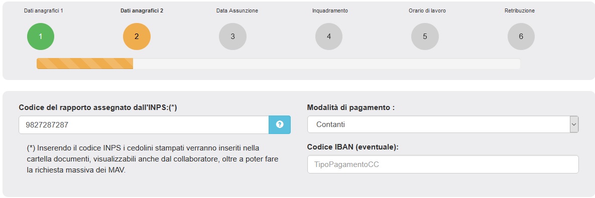 Metodo di pagamento e codice rapporto Inps colf e badanti